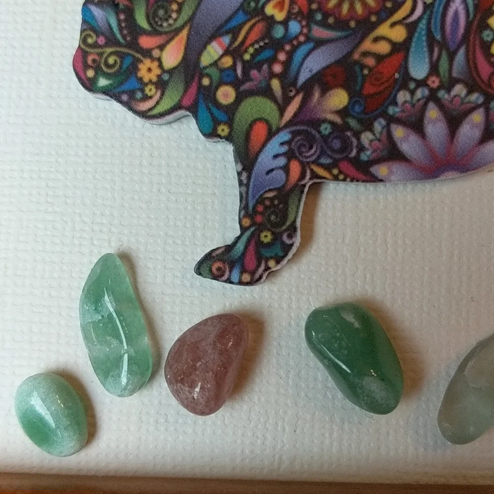 Pug or Bulldog art framed jewelry art jewelry collage mosaic Crossposted Home - Picture 8 of 11